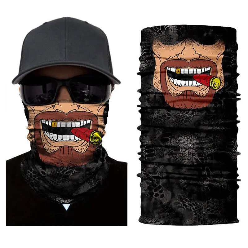 Magic Scarf-Balaclava for Neck / Ghost Skull Face Cover / Biker Bandanas Headwear #17