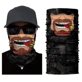 Magic Scarf-Balaclava for Neck / Ghost Skull Face Cover / Biker Bandanas Headwear #17