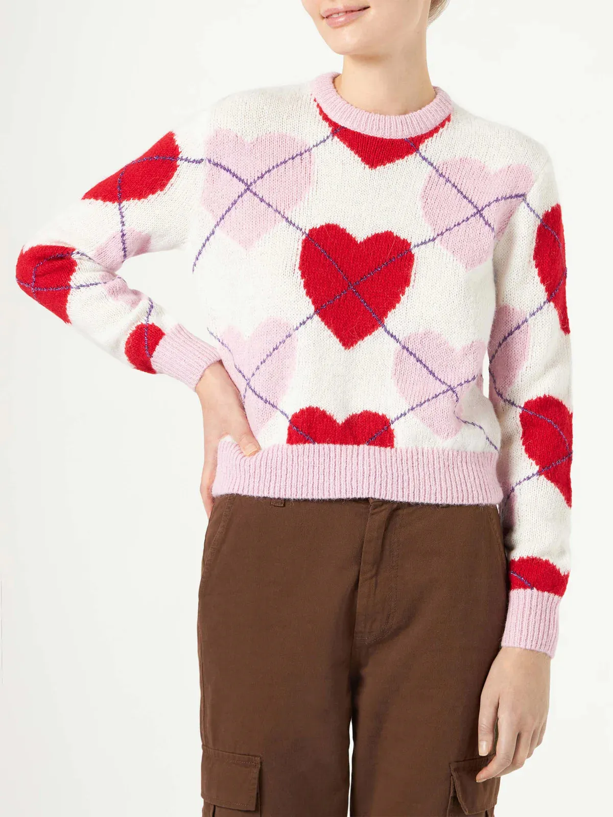 MC2 SAINT BARTH | New Queen Soft Heart Argyle | Pink