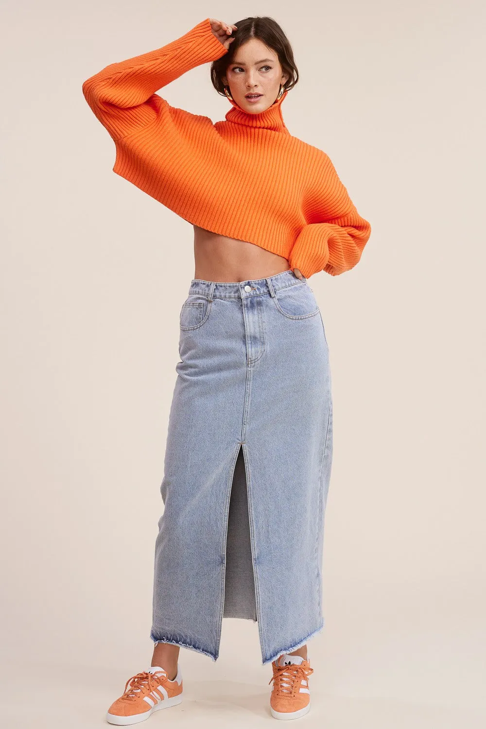 Mendoza Denim Midi Skirt