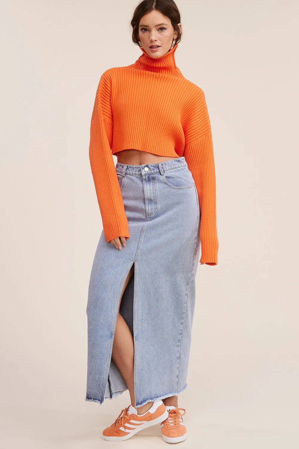 Mendoza Denim Midi Skirt