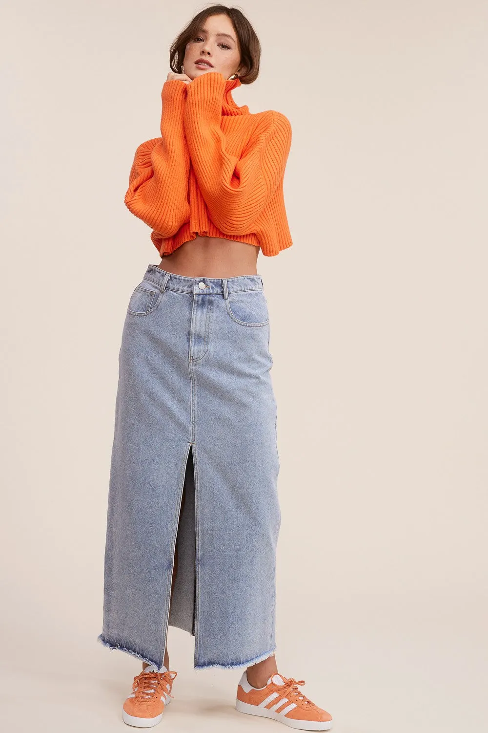 Mendoza Denim Midi Skirt