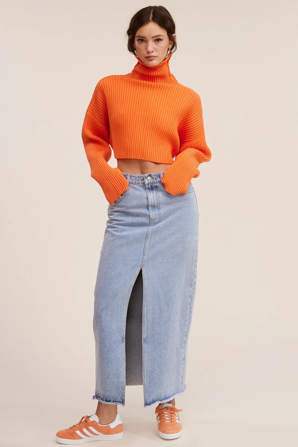 Mendoza Denim Midi Skirt