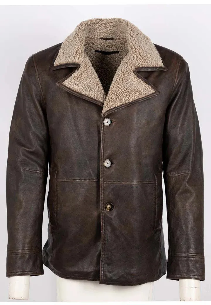 Men's Mauritius | Brew CF Leather Jacket | Chestnut