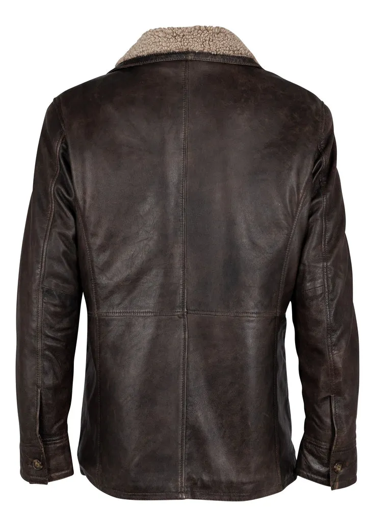 Men's Mauritius | Brew CF Leather Jacket | Chestnut