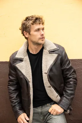 Men's Mauritius | Brew CF Leather Jacket | Chestnut