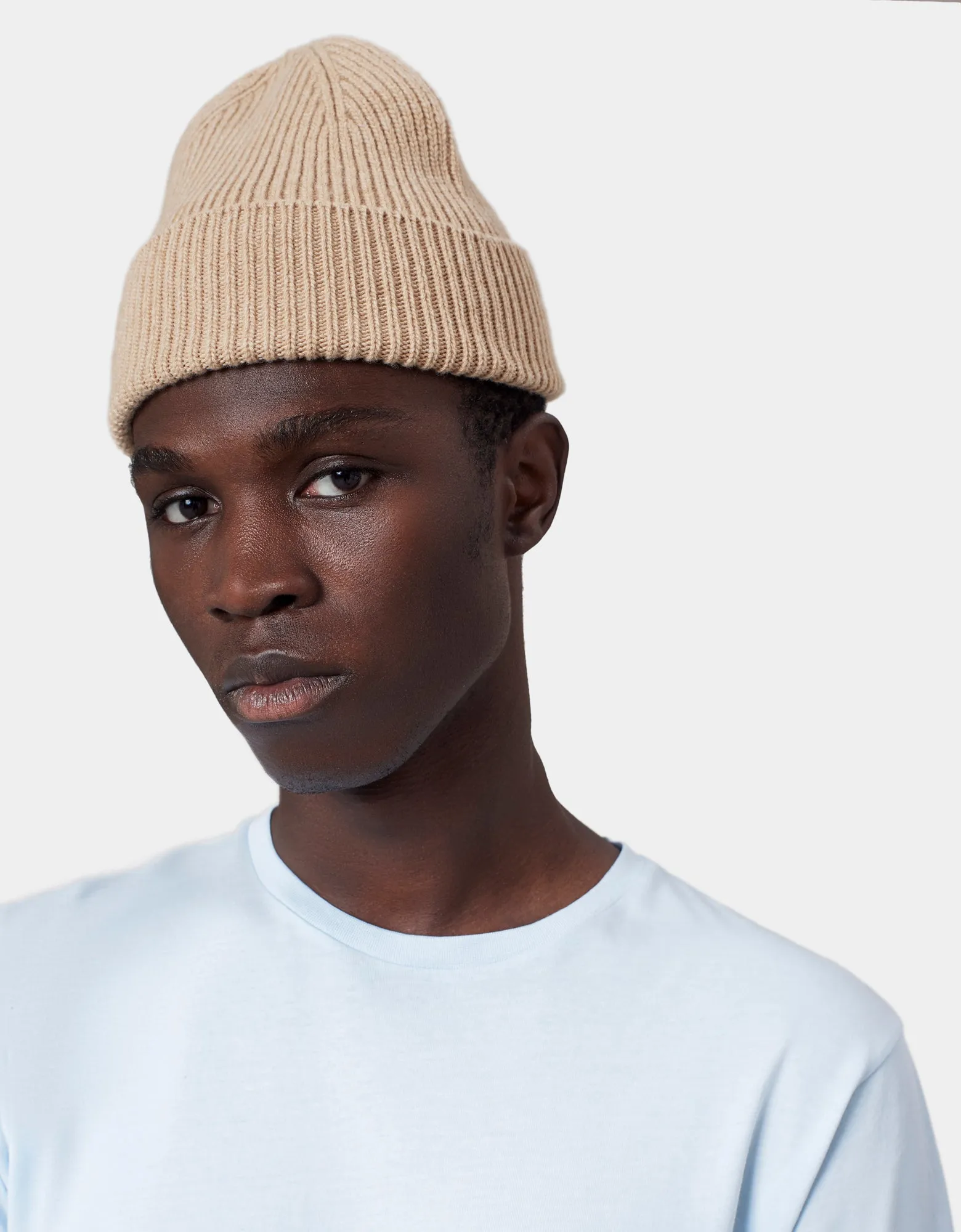 Merino Wool Beanie - Soft Yellow