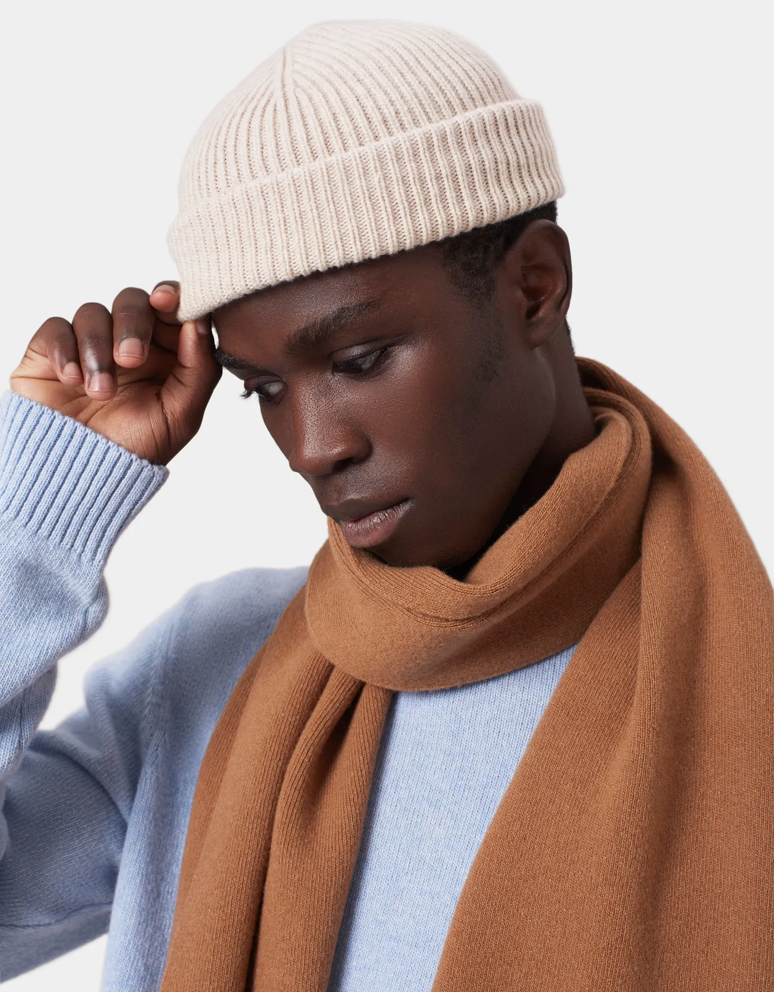 Merino Wool Beanie - Soft Yellow