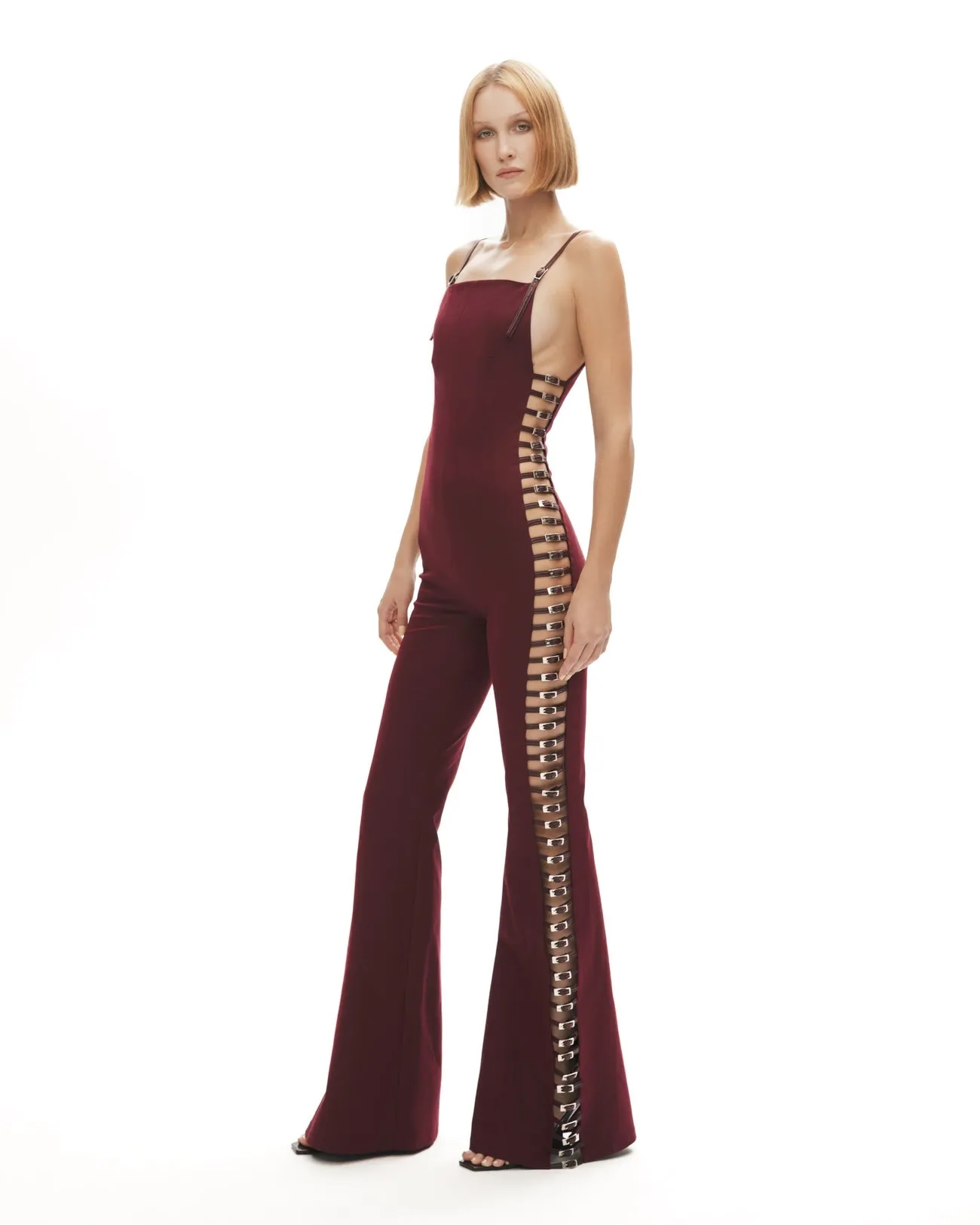 Merlot Side Detailed Provocatrix Jumpsuit