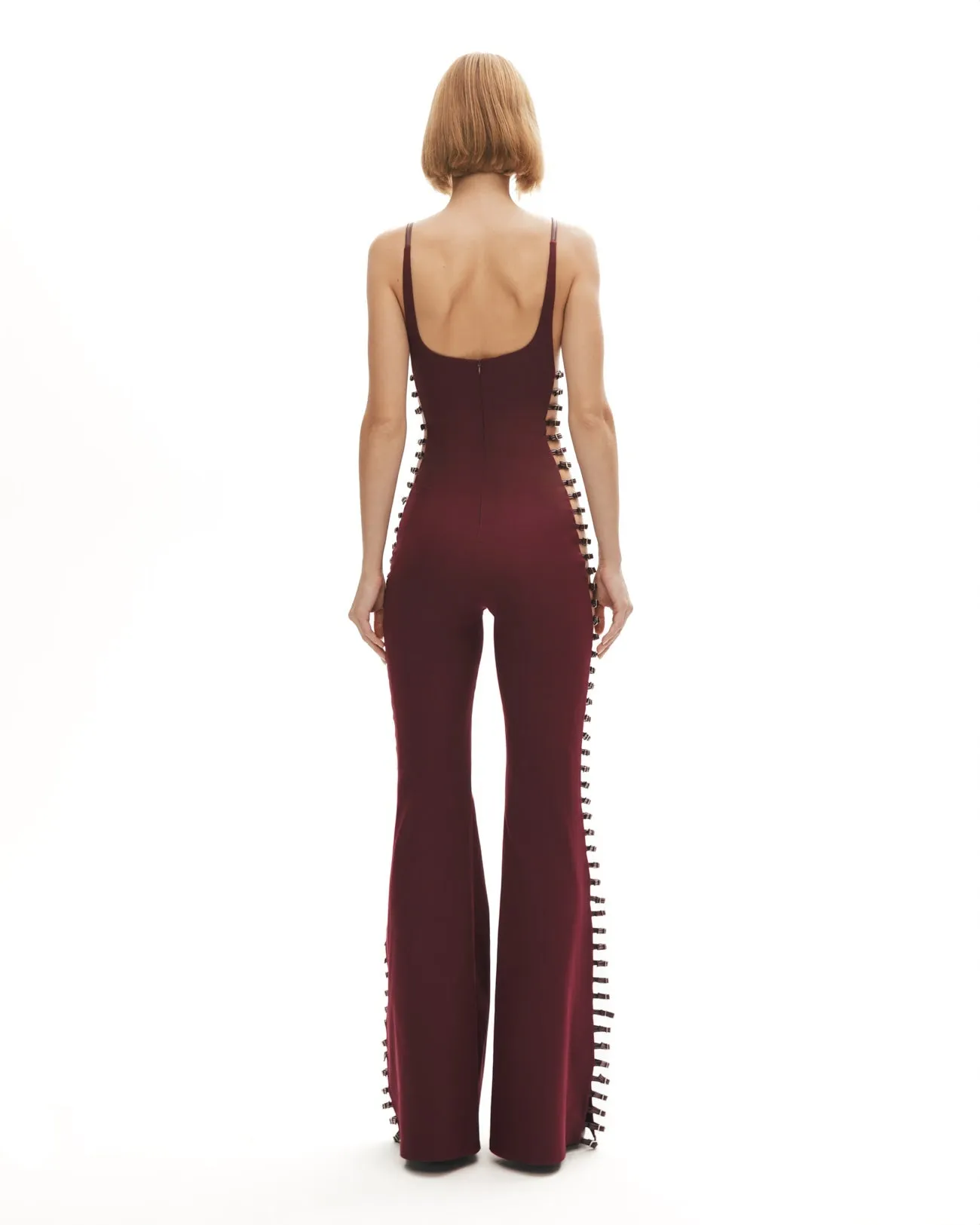 Merlot Side Detailed Provocatrix Jumpsuit