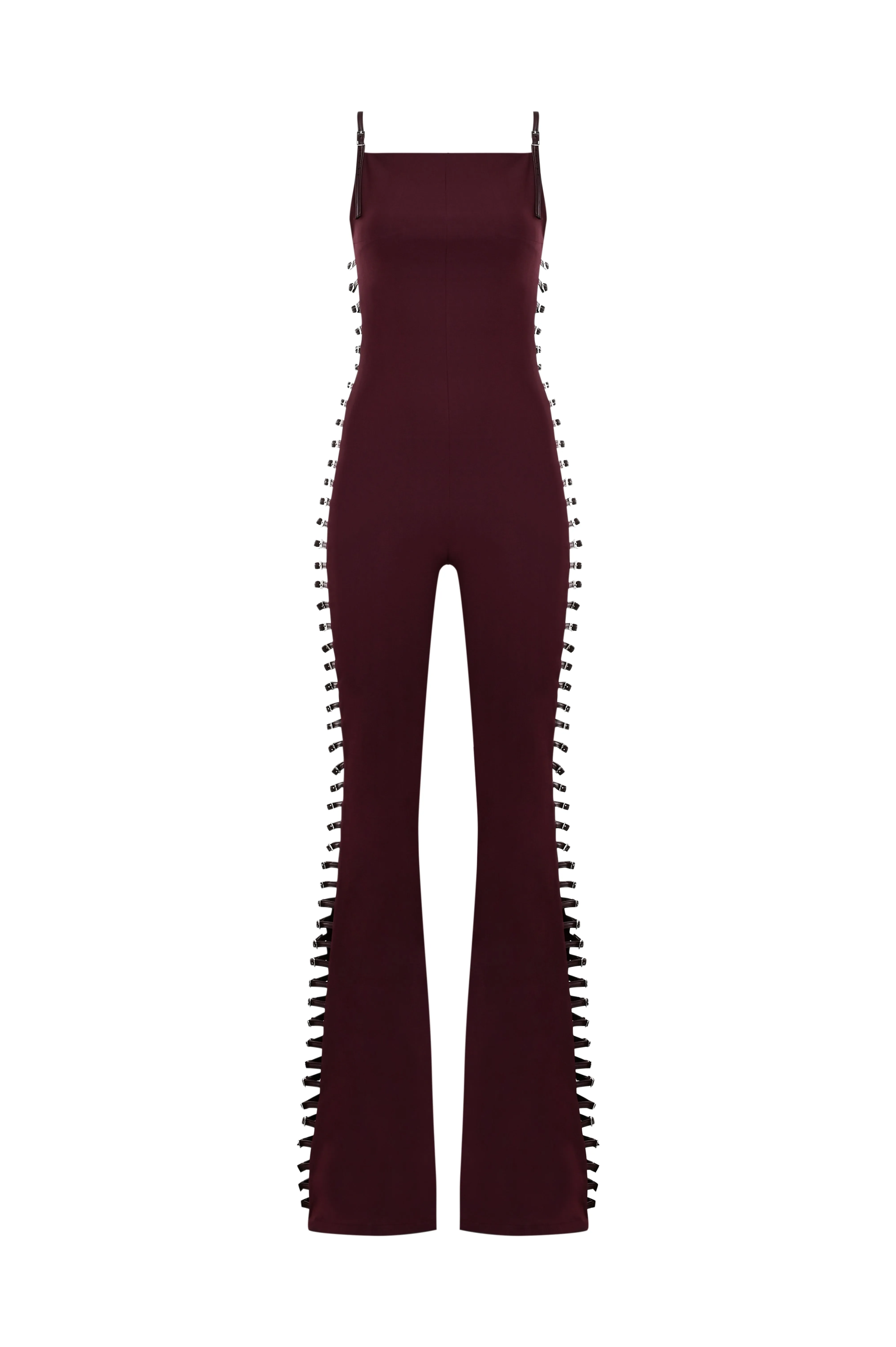 Merlot Side Detailed Provocatrix Jumpsuit