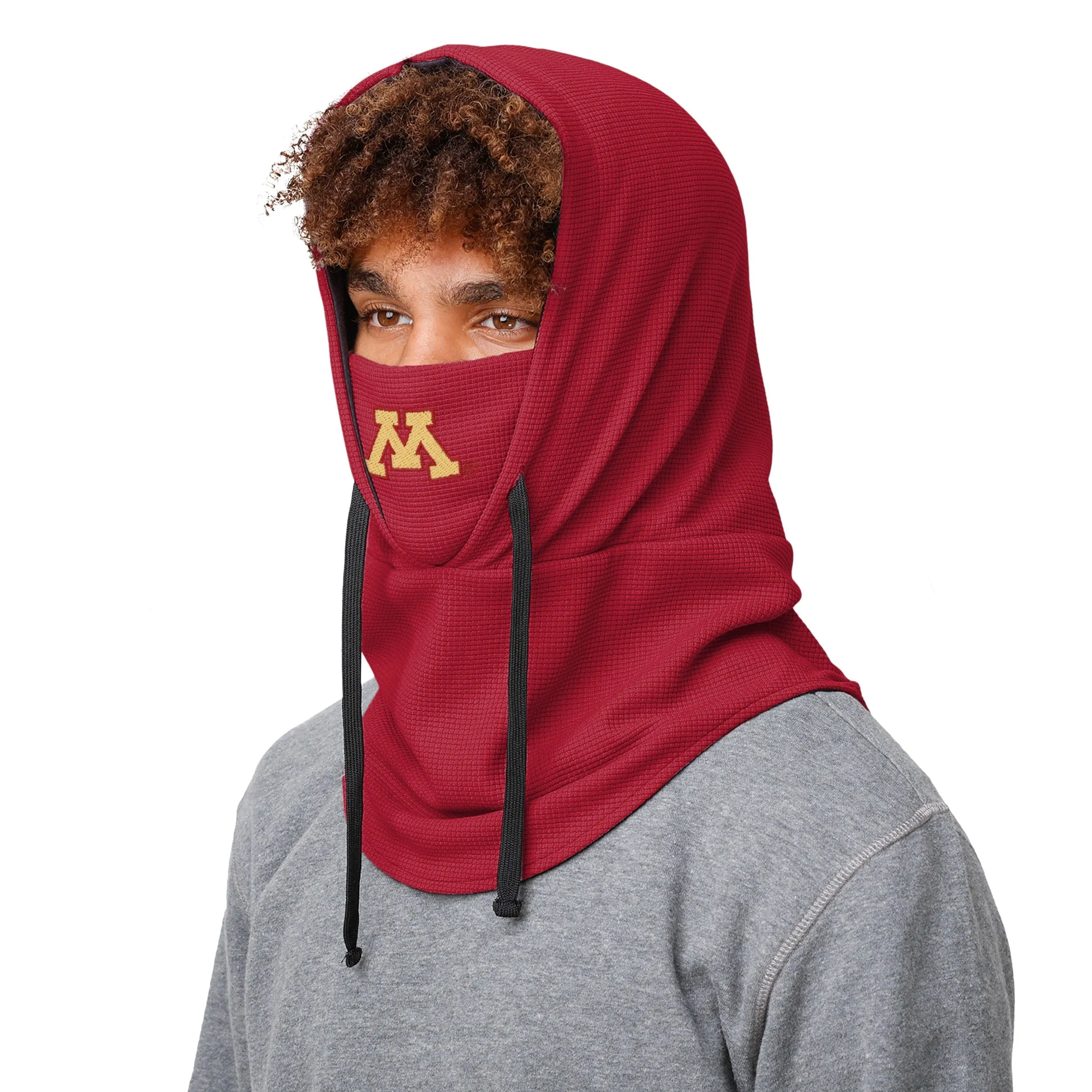 Minnesota Golden Gophers NCAA Waffle Drawstring Hooded Gaiter
