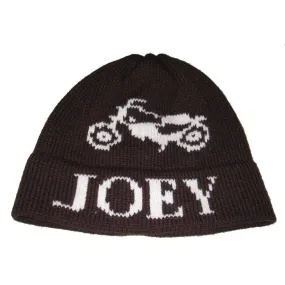 Motorcycle Personalized Knit Flap Hat