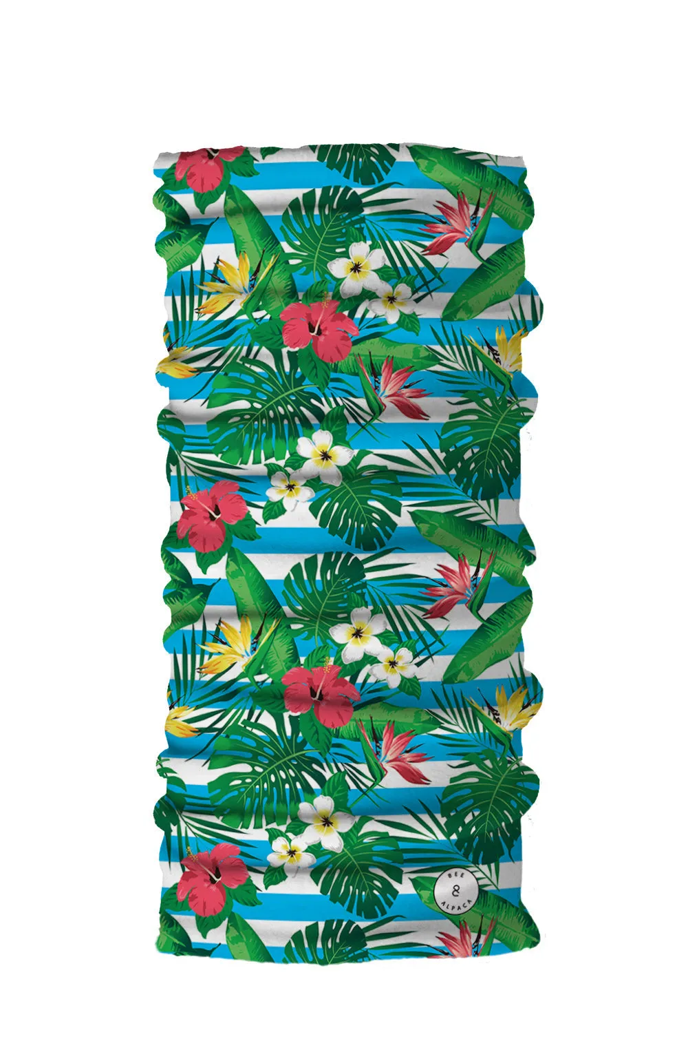 Multi Purpose Neck Scarf - Floral Stripes