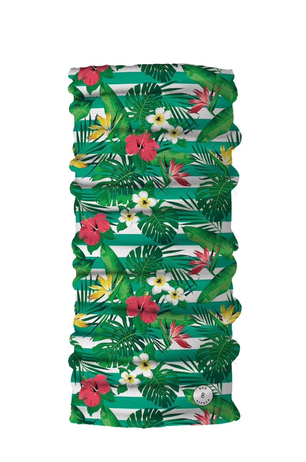 Multi Purpose Neck Scarf - Floral Stripes