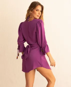 MYSTERY FUCSIA Short Beach Cover up Dress