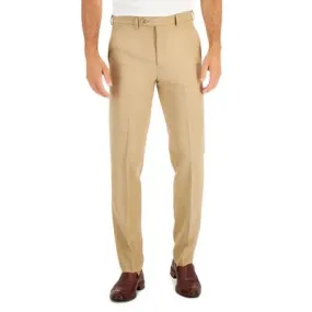 Nautica Mens Slim fit Dress Pants 34 / 30 Beige Solid