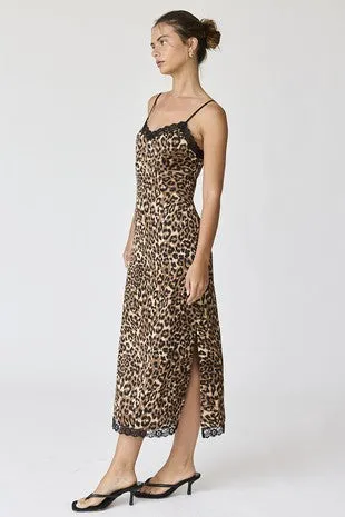 NEWEST ARRIVAL Animal Print Slip Midi Dress