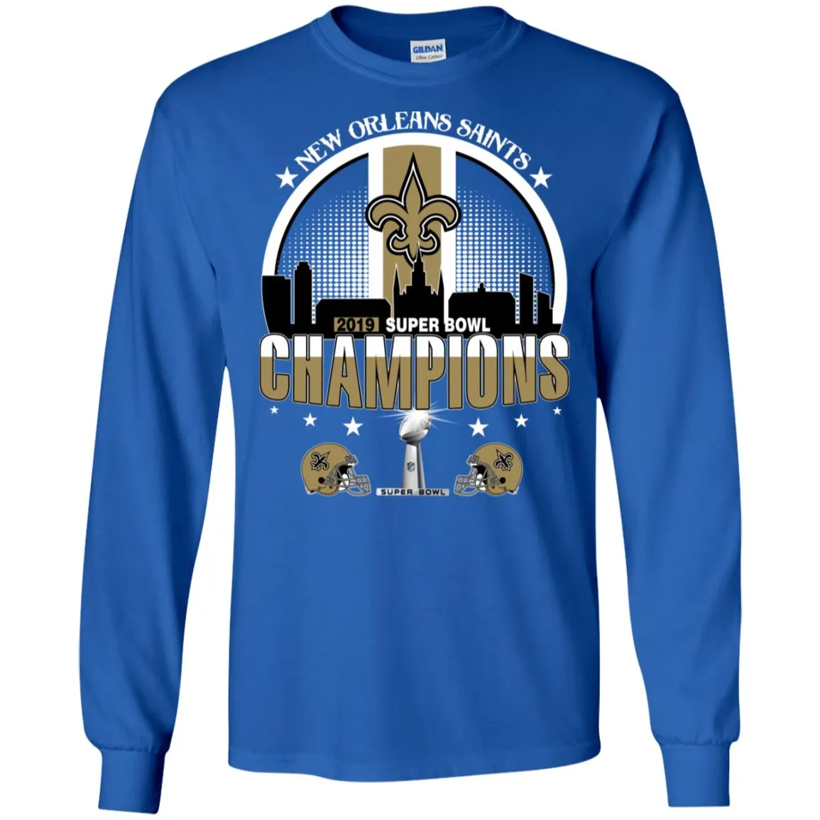 Nfl – New Orleans Saints 2019 Super Bowl Champions Football Men Long Sleeve Shirt