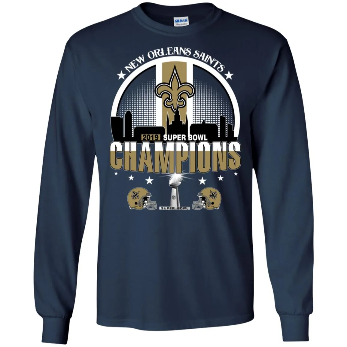 Nfl – New Orleans Saints 2019 Super Bowl Champions Football Men Long Sleeve Shirt