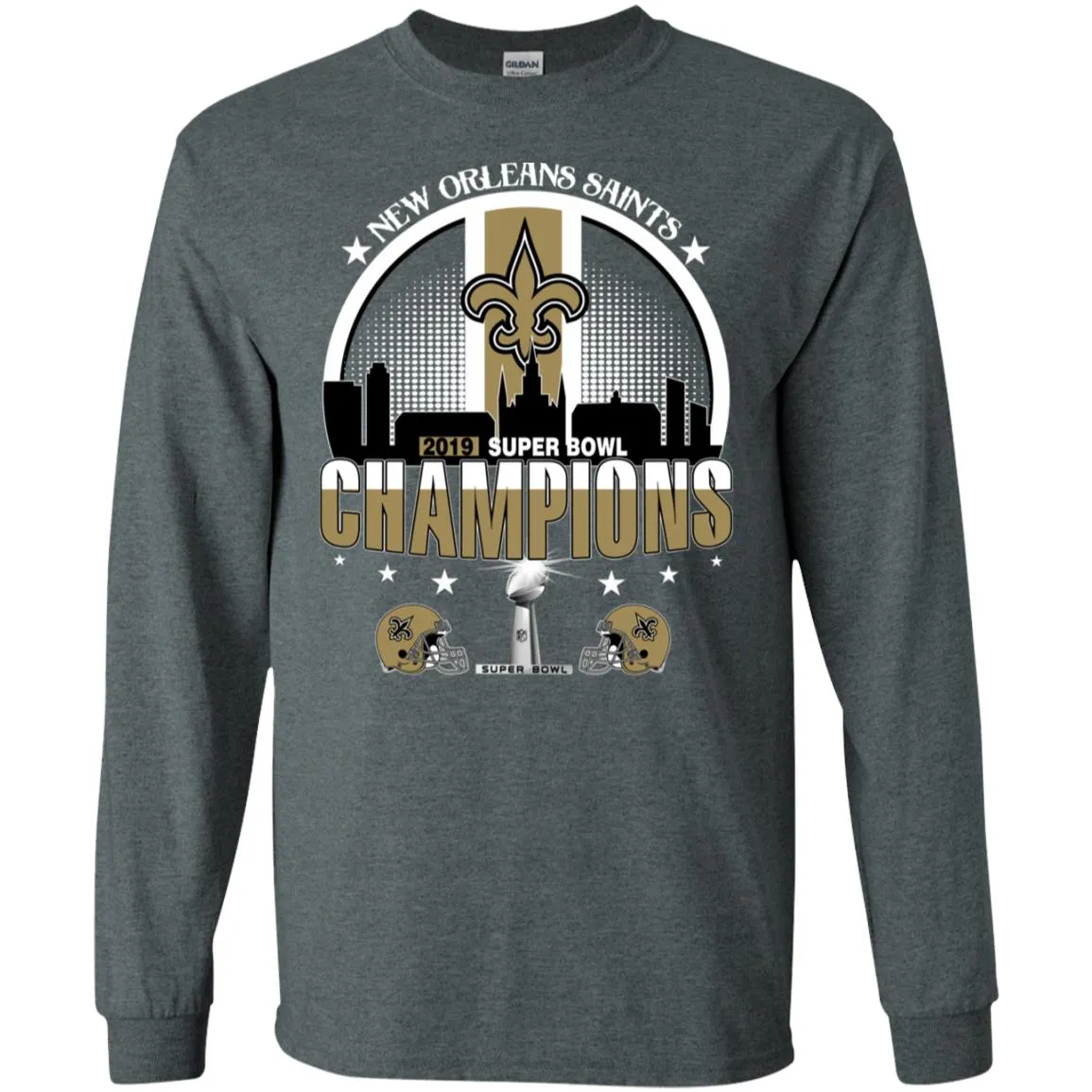 Nfl – New Orleans Saints 2019 Super Bowl Champions Football Men Long Sleeve Shirt