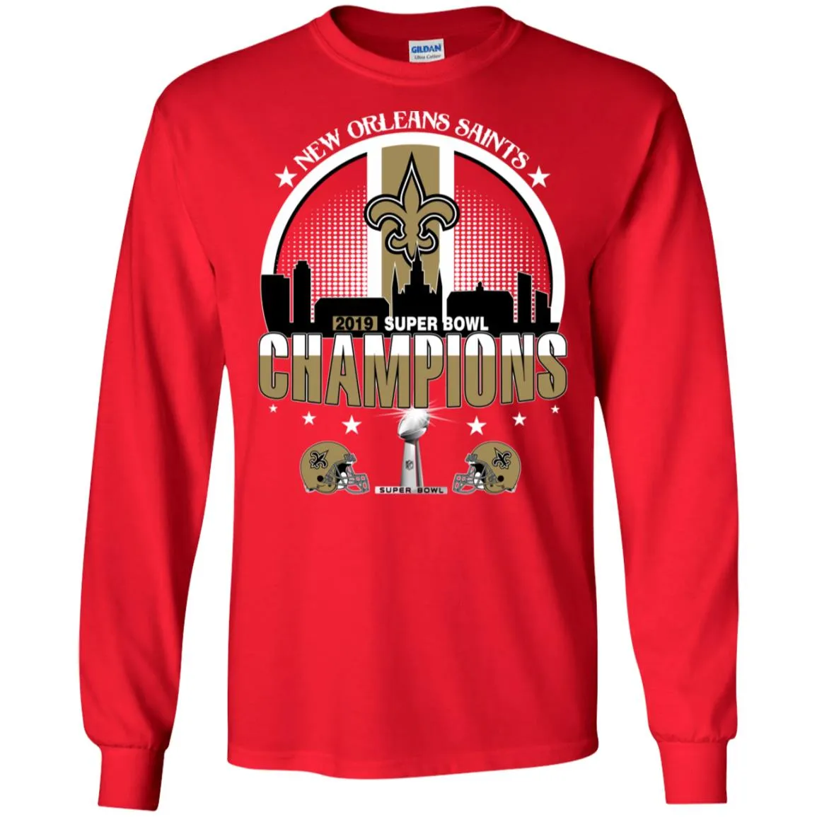 Nfl – New Orleans Saints 2019 Super Bowl Champions Football Men Long Sleeve Shirt