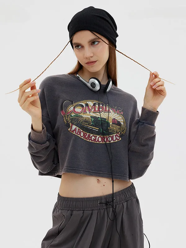 Nvuvu Vintage-inspired  Patchwork Long Sleeve T-Shirt