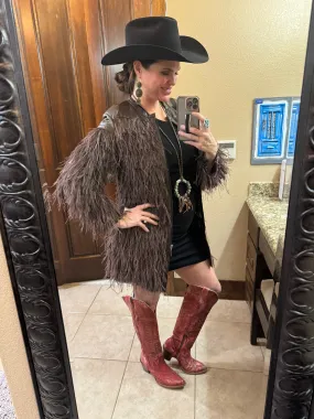 Ostrich Fringe Jacket