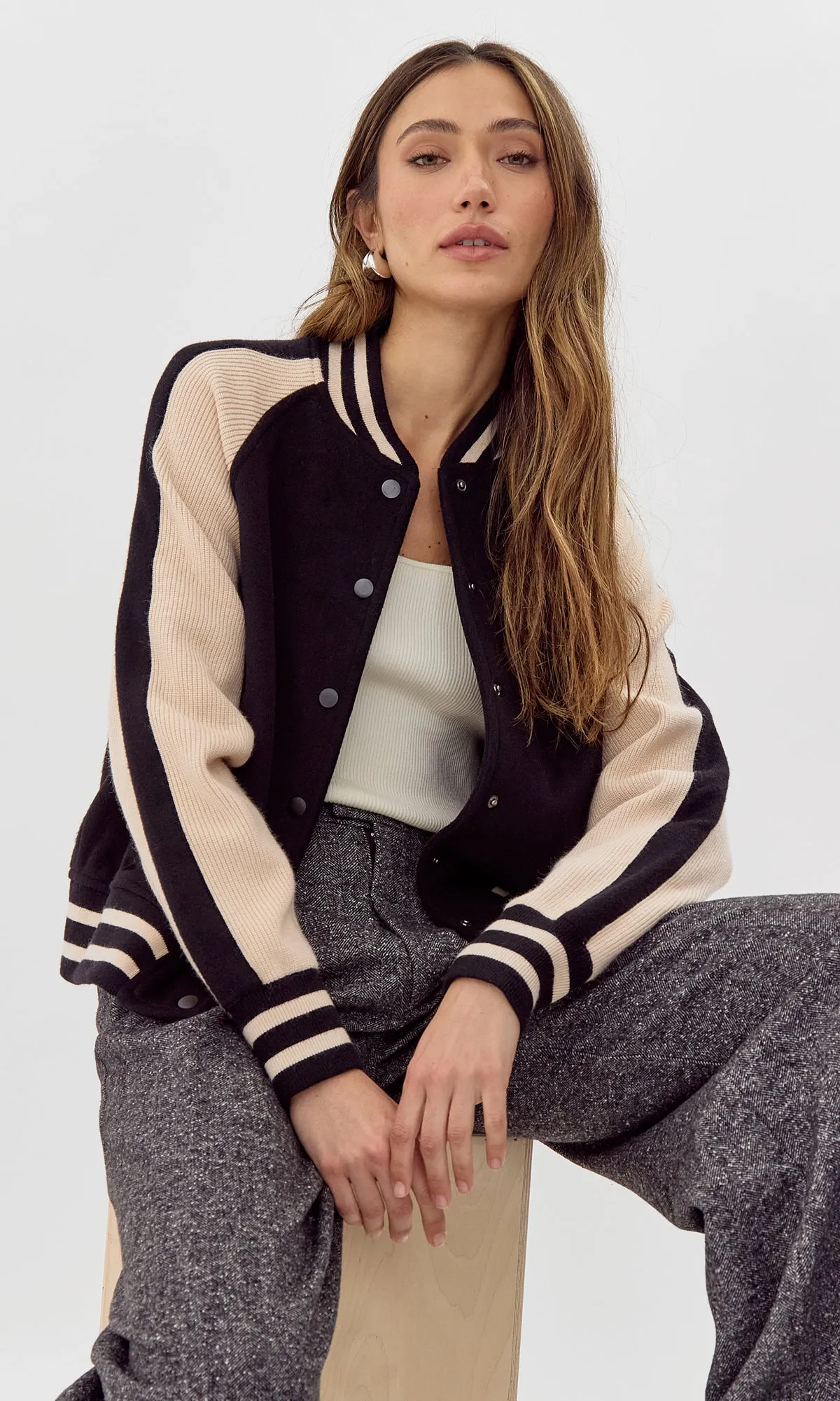 PALMER KNIT BOMBER JACKET