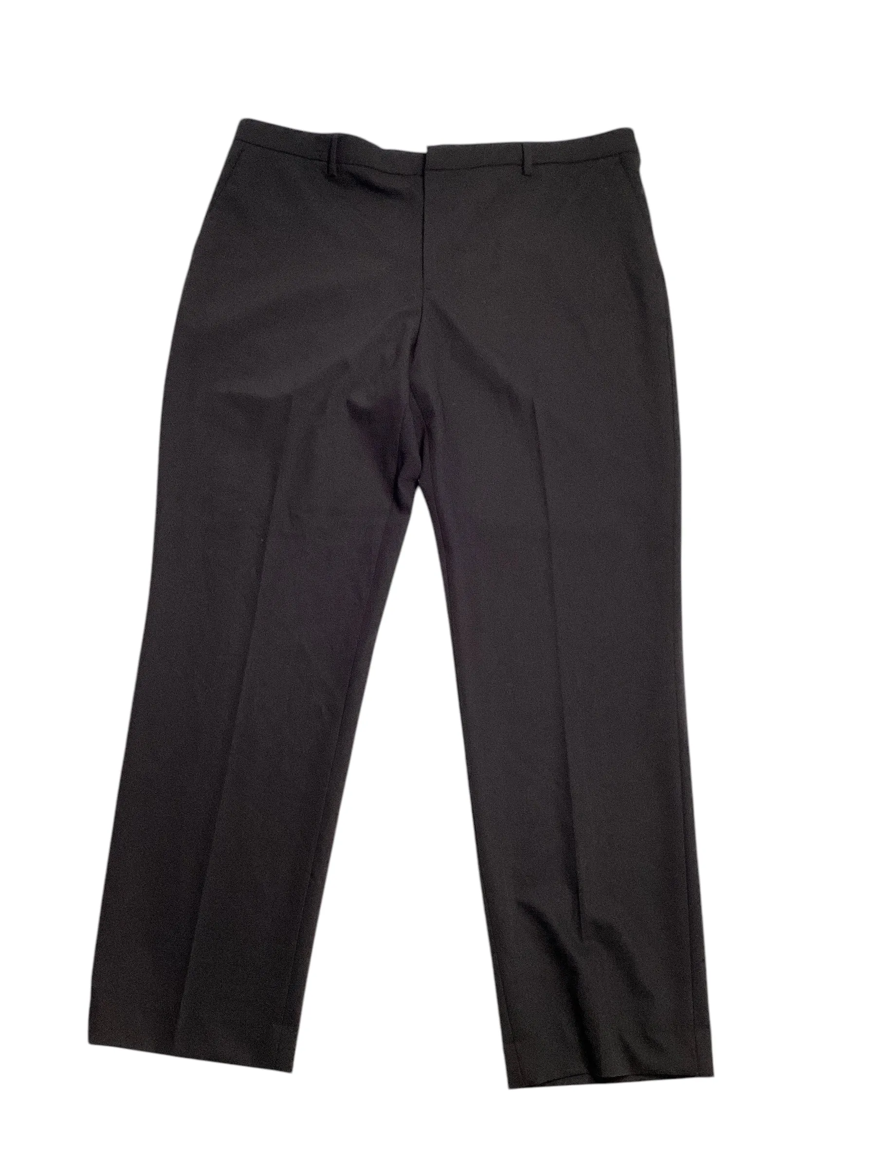 Perry Ellis Portfolio Mens Modern fit Dress Pants 36 / 34 Black Solid