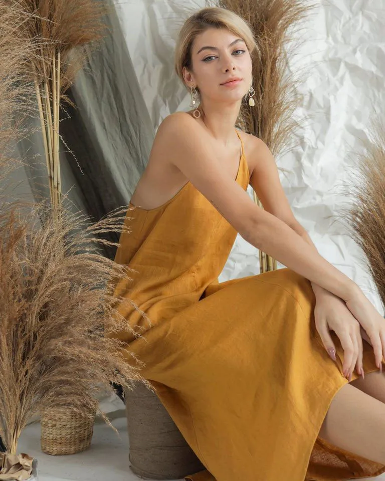 Pippa Linen Slip Dress