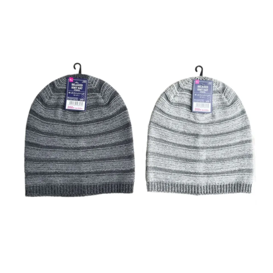 Relaxed Knit Hat Striped
