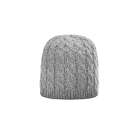 Richardson Heather Grey Cable Knit Beanie