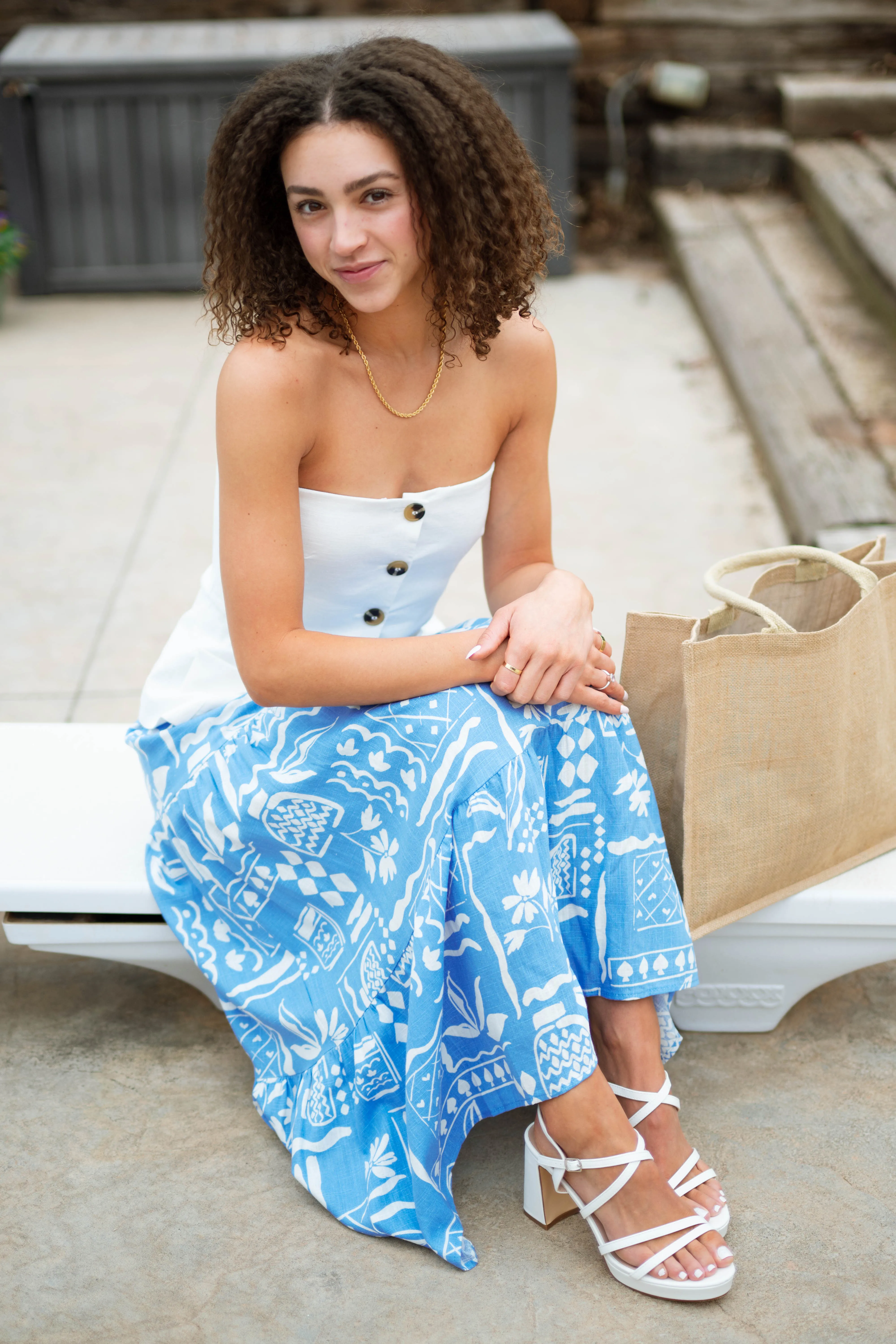 Romi Printed Midi Skirt