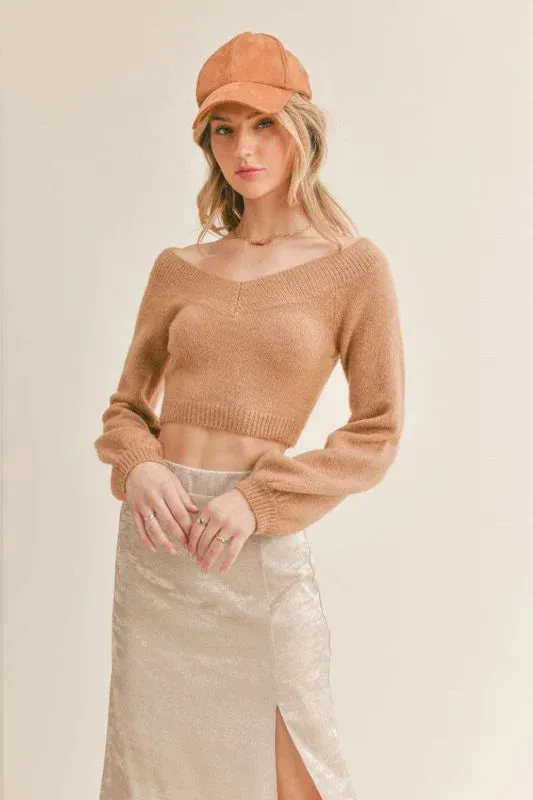SAGE THE LABEL Happy Hour Off The Shoulder Sweater