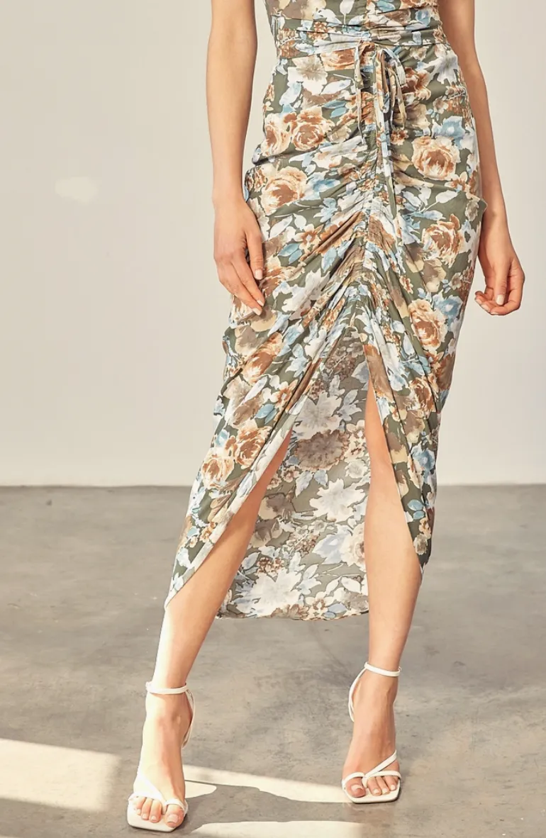 Satin Midi Skirt