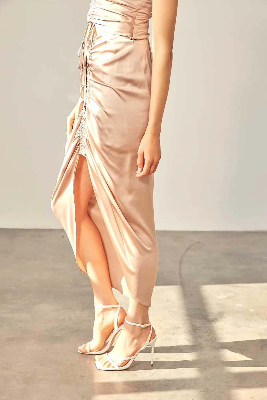 Satin Midi Skirt