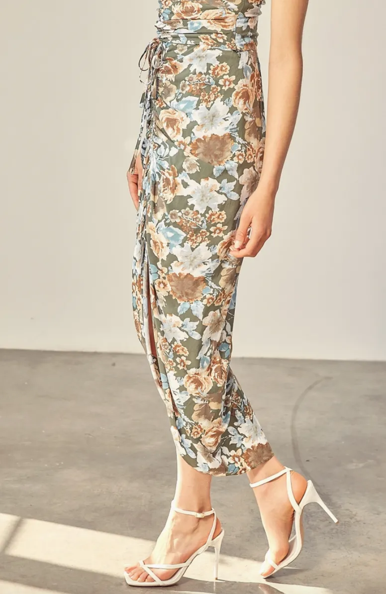 Satin Midi Skirt