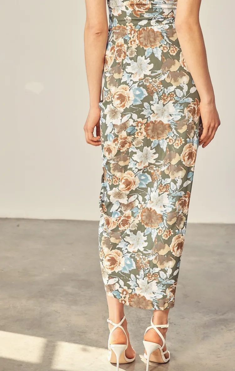 Satin Midi Skirt