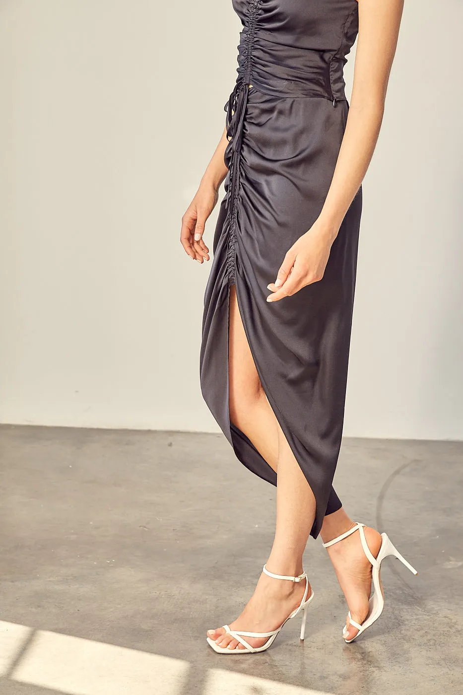 Satin Midi Skirt