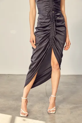 Satin Midi Skirt