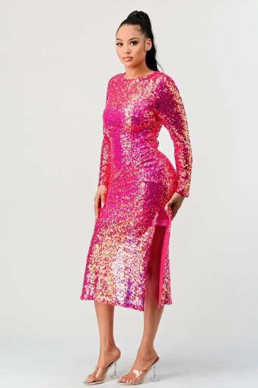 Sequin Glamour Maxi Dress