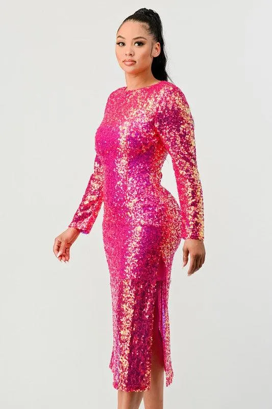 Sequin Glamour Maxi Dress