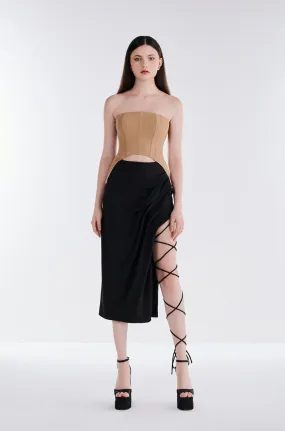 Set Of Tube Top And Split Skirt
