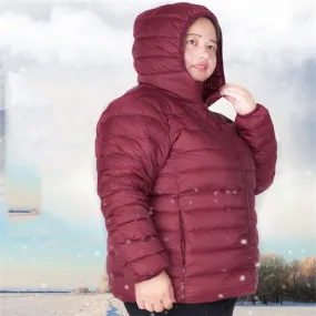 Sidiou Group Women Ultra Light Duck Down Jacket Plus Size