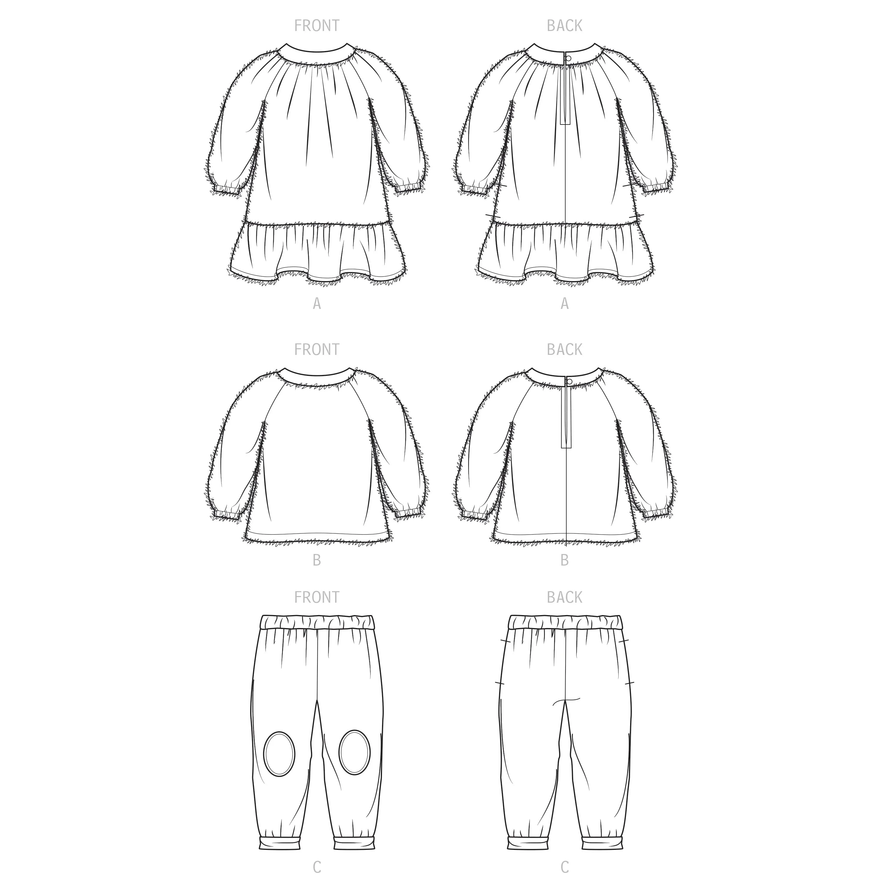 Simplicity Pattern S9460 Toddlers' & Children's Dress, Top & Pants