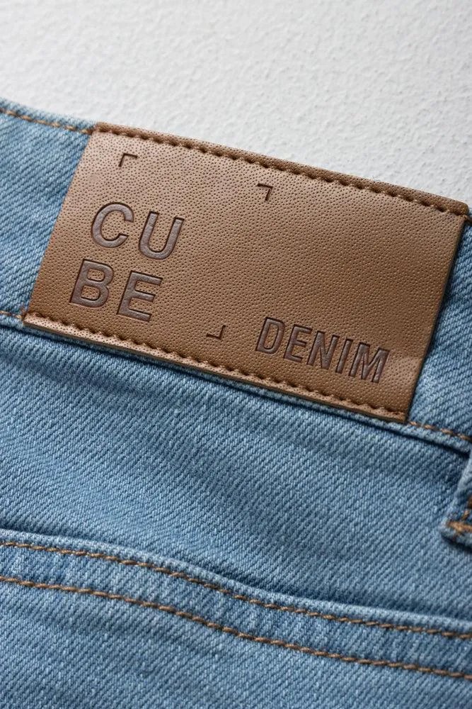 Skinny Denim Jeans Mid Blue