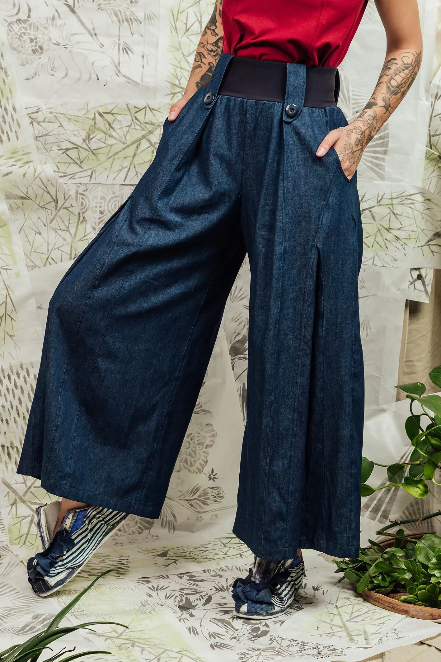 SL24 ADLAI PALAZZO PANTS - DENIM