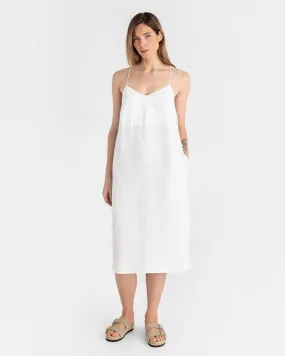 Slip linen dress MARFA in White
