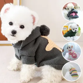 Spot Cross-Border Hot-Selling Pet Clothes | Star Sweater for Dogs & Cats | Autumn and Winter | Source Factory Direct Sales | One-Piece